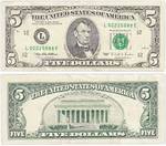 5 dolarů