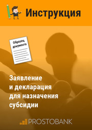 Заявление и декларация для назначения субсидии